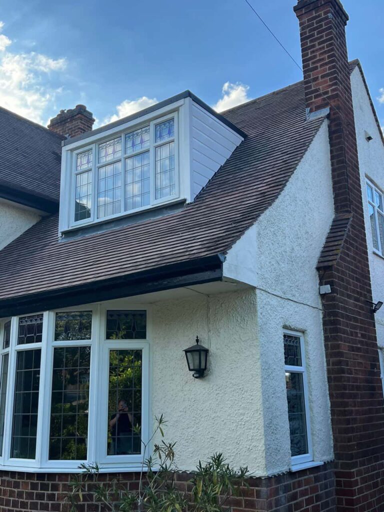 This is a photo of a dormer window which has just had some repairs carried out where the roof and the dormer meet. Works carried out by Kidderminster Roofing Repairs